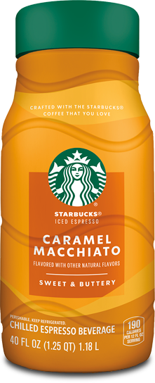 Bottle of Starbucks Iced Espresso Caramel Macchiato