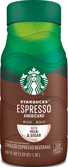 Starbucks Espresso Americano Milk & Sugar Bottle