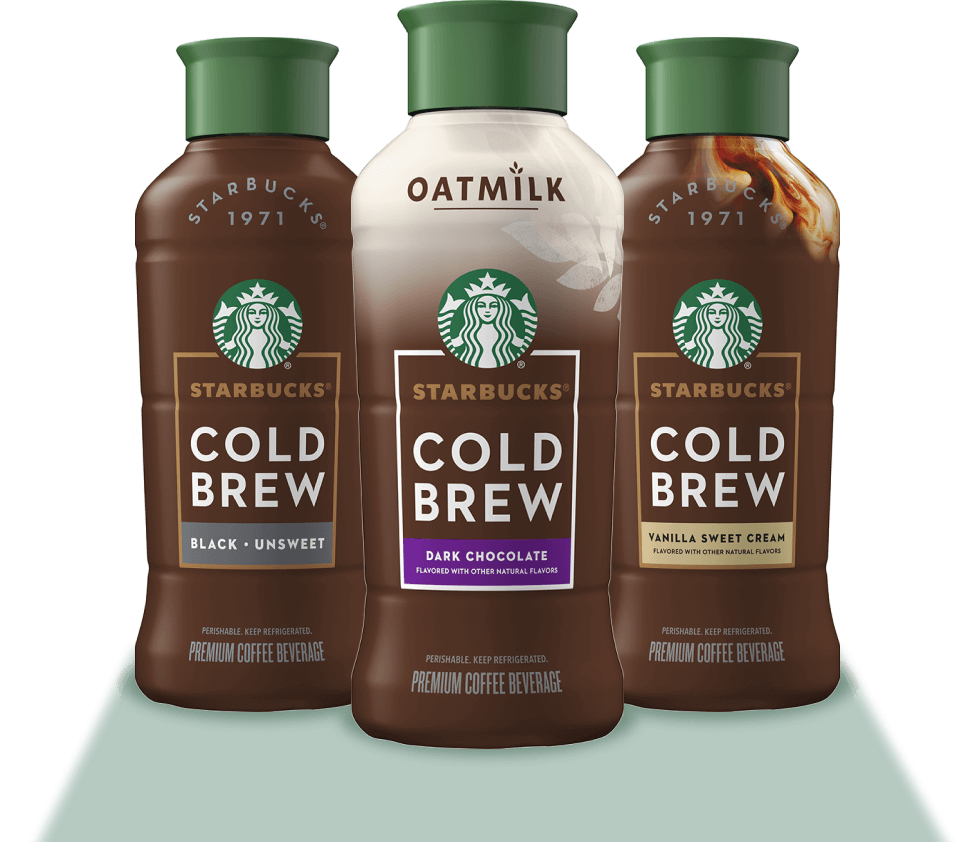 Bottle of Starbucks Cold Brew - Black, Unsweet.